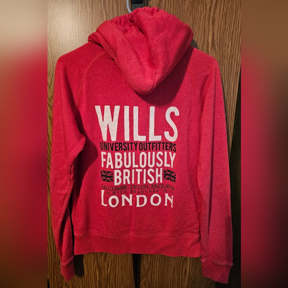 Red Women's Zip Hoodi